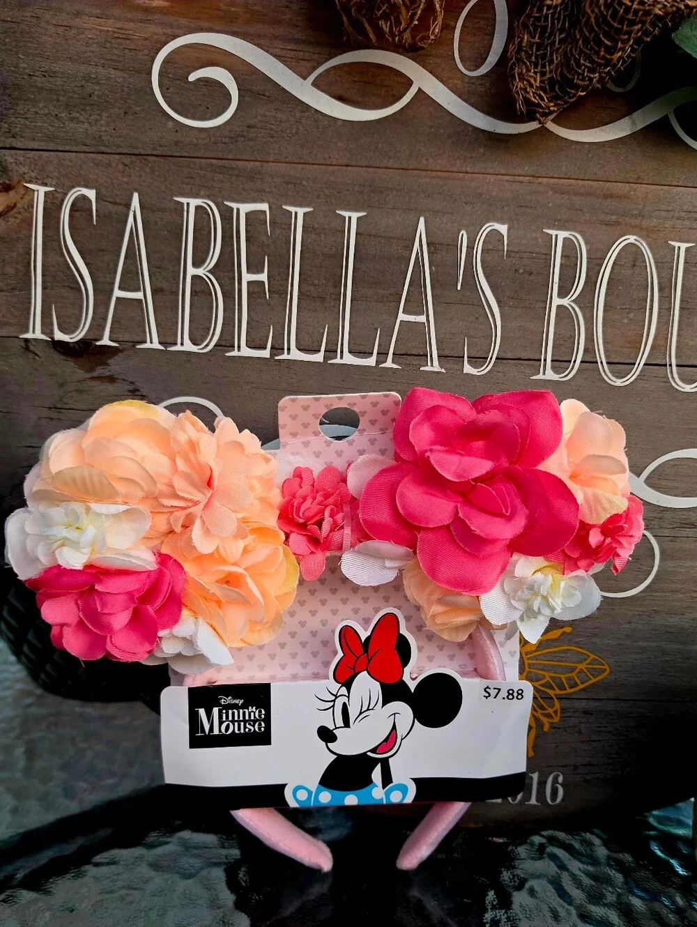 Disney Minnie Mouse Floral Crown Headband